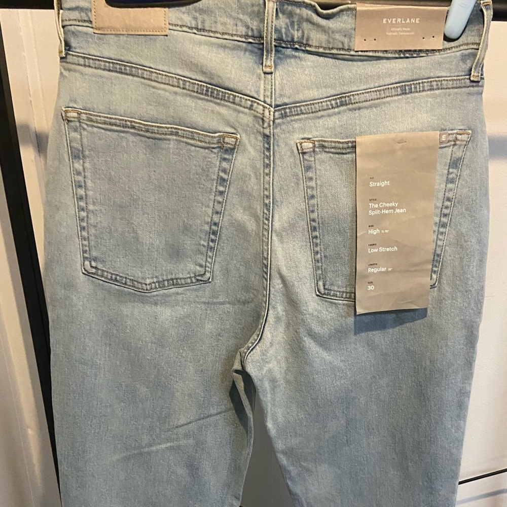 Everlane high rise cheeky split-hem jeans